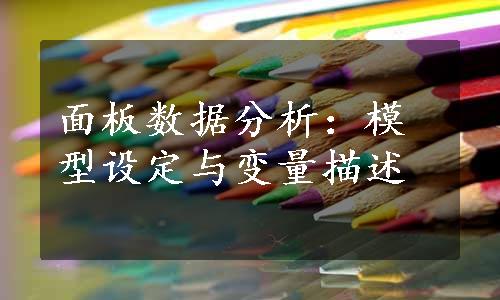 面板数据分析：模型设定与变量描述