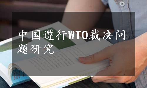 中国遵行WTO裁决问题研究