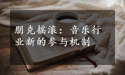 朋克摇滚：音乐行业新的参与机制