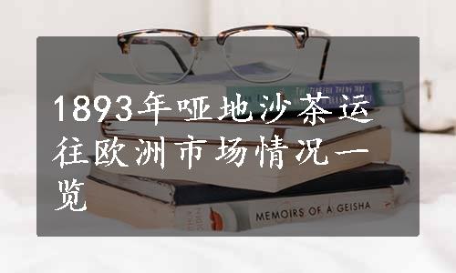 1893年哑地沙茶运往欧洲市场情况一览