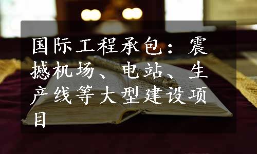 国际工程承包：震撼机场、电站、生产线等大型建设项目