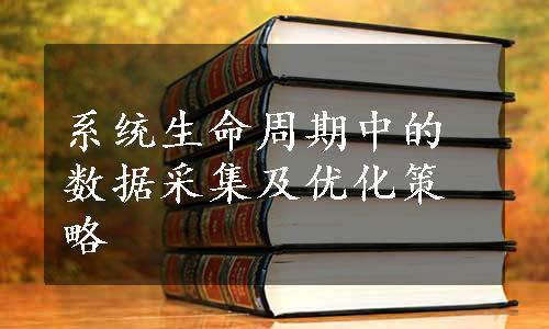 系统生命周期中的数据采集及优化策略