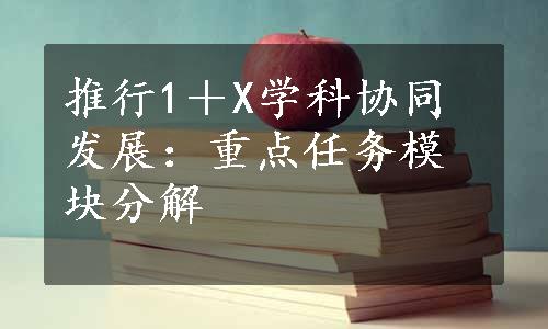 推行1＋X学科协同发展：重点任务模块分解