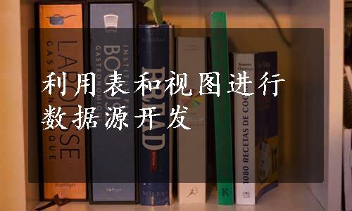 利用表和视图进行数据源开发