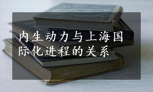 内生动力与上海国际化进程的关系