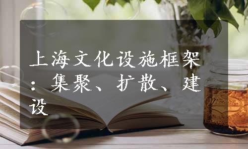 上海文化设施框架：集聚、扩散、建设