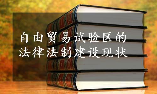 自由贸易试验区的法律法制建设现状