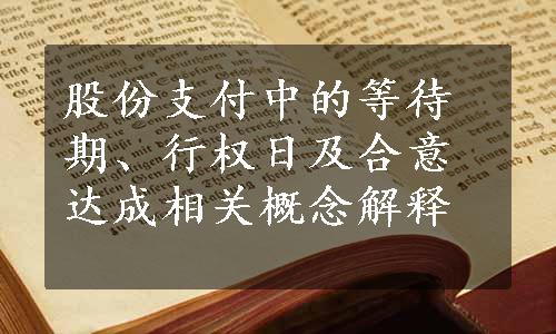 股份支付中的等待期、行权日及合意达成相关概念解释