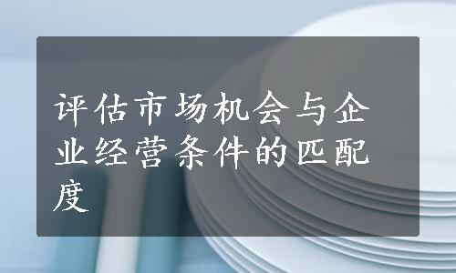 评估市场机会与企业经营条件的匹配度