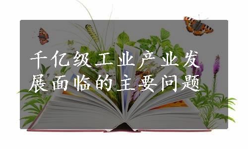 千亿级工业产业发展面临的主要问题