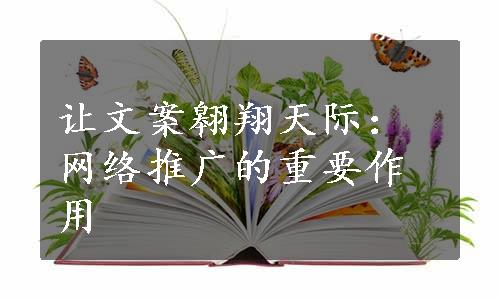 让文案翱翔天际：网络推广的重要作用