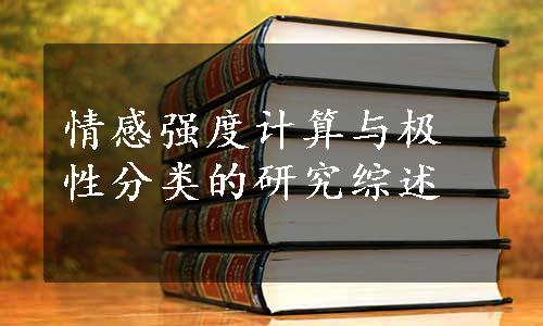 情感强度计算与极性分类的研究综述