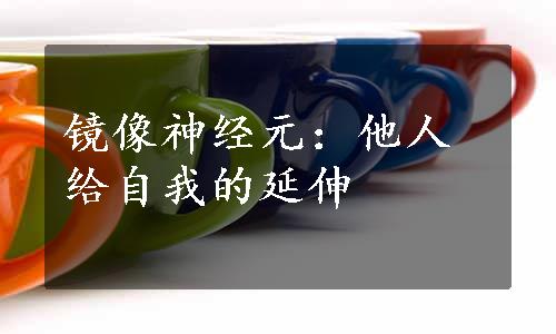 镜像神经元：他人给自我的延伸