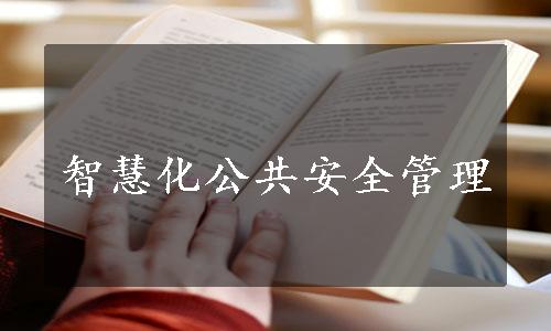 智慧化公共安全管理