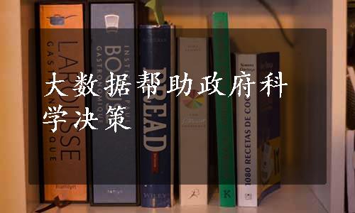 大数据帮助政府科学决策