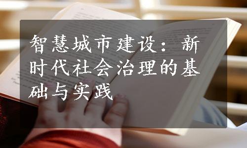 智慧城市建设：新时代社会治理的基础与实践