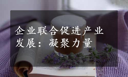 企业联合促进产业发展：凝聚力量