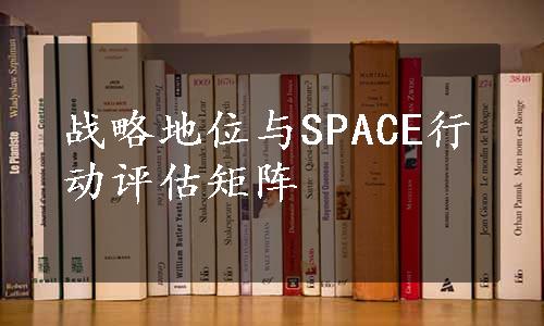 战略地位与SPACE行动评估矩阵