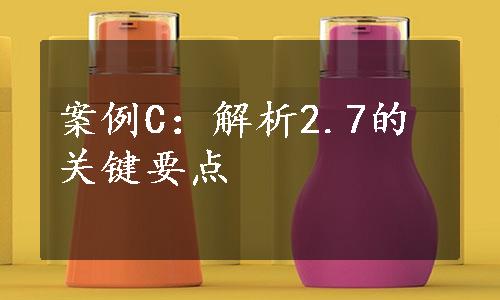 案例C：解析2.7的关键要点