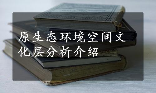 原生态环境空间文化层分析介绍