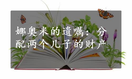 娜奥米的遗嘱：分配两个儿子的财产