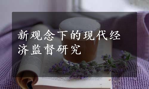 新观念下的现代经济监督研究