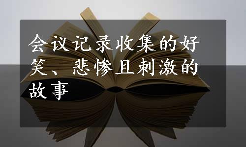 会议记录收集的好笑、悲惨且刺激的故事