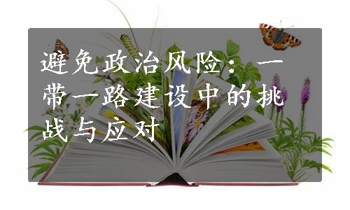 避免政治风险：一带一路建设中的挑战与应对