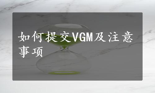 如何提交VGM及注意事项