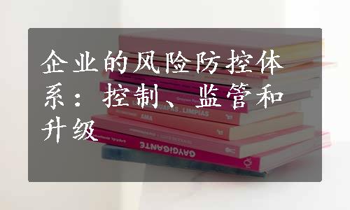 企业的风险防控体系：控制、监管和升级