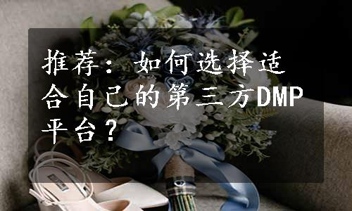 推荐：如何选择适合自己的第三方DMP平台？