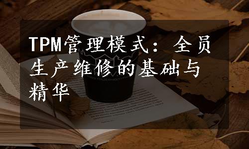 TPM管理模式：全员生产维修的基础与精华