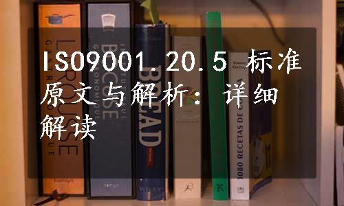 ISO9001.20.5 标准原文与解析：详细解读