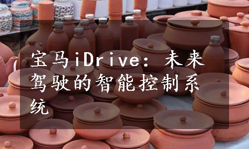 宝马iDrive：未来驾驶的智能控制系统