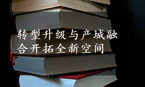 转型升级与产城融合开拓全新空间