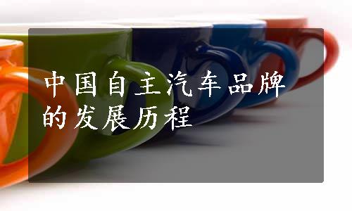 中国自主汽车品牌的发展历程