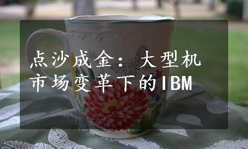 点沙成金：大型机市场变革下的IBM