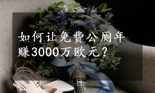 如何让免费公厕年赚3000万欧元？