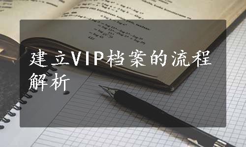 建立VIP档案的流程解析