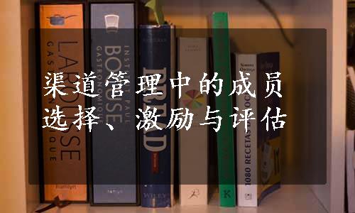 渠道管理中的成员选择、激励与评估