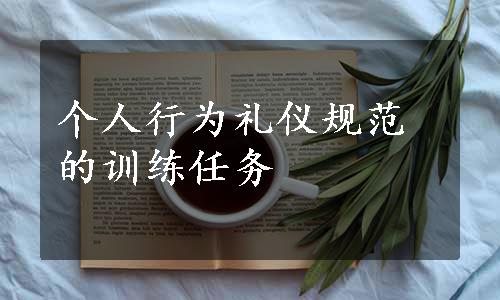 个人行为礼仪规范的训练任务