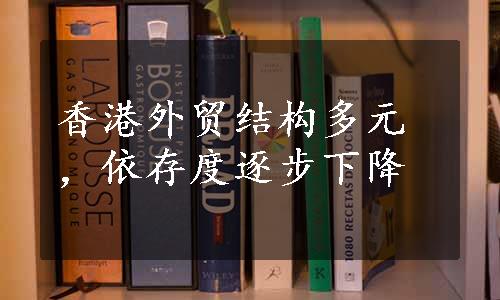 香港外贸结构多元，依存度逐步下降