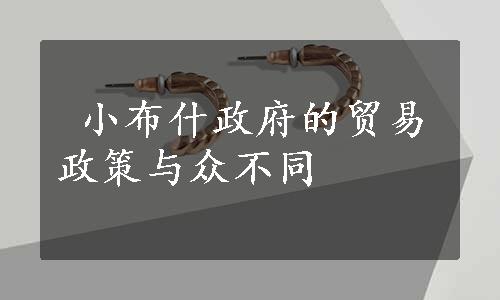  小布什政府的贸易政策与众不同