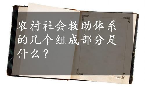 农村社会救助体系的几个组成部分是什么？