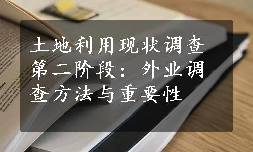 土地利用现状调查第二阶段：外业调查方法与重要性