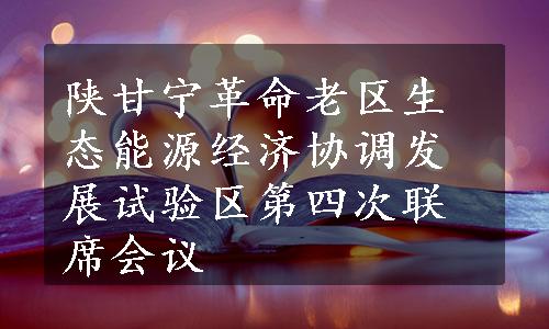 陕甘宁革命老区生态能源经济协调发展试验区第四次联席会议