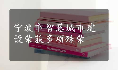 宁波市智慧城市建设荣获多项殊荣