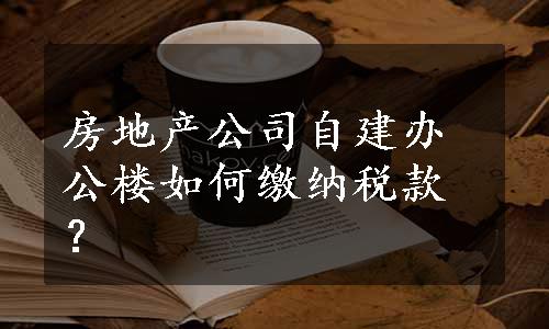 房地产公司自建办公楼如何缴纳税款？