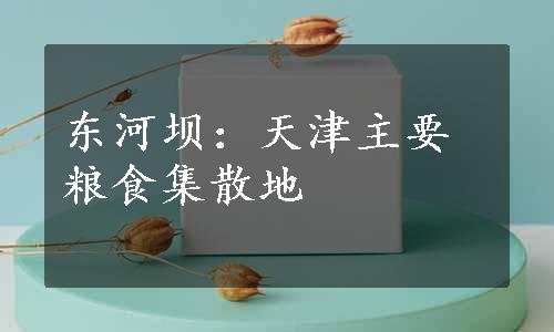 东河坝：天津主要粮食集散地