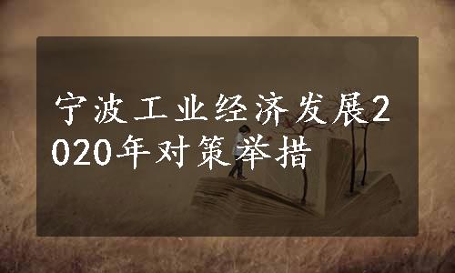 宁波工业经济发展2020年对策举措